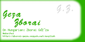 geza zborai business card